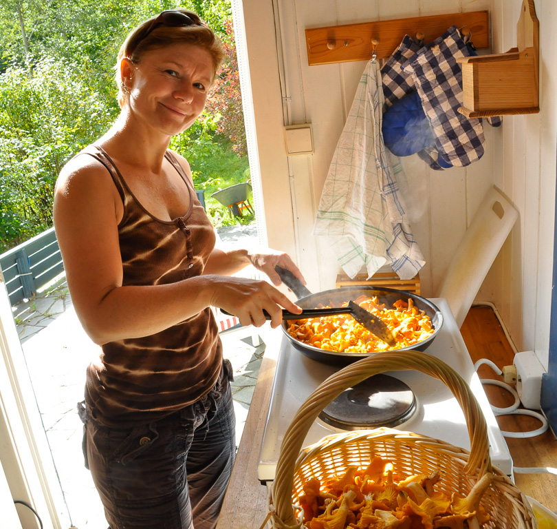 Kantarellfangst i Langangen