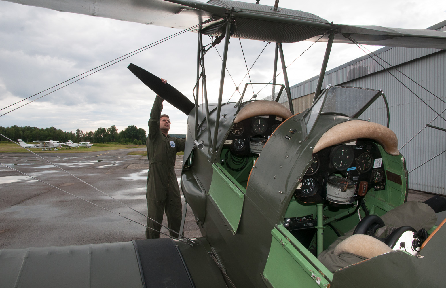 Tiger Moth på Kjeller flyplass