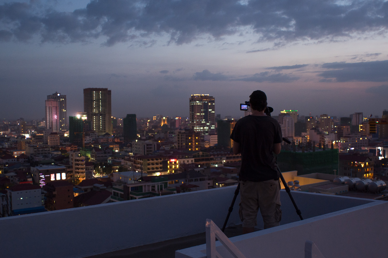 Solnedgang over Phnom Penh