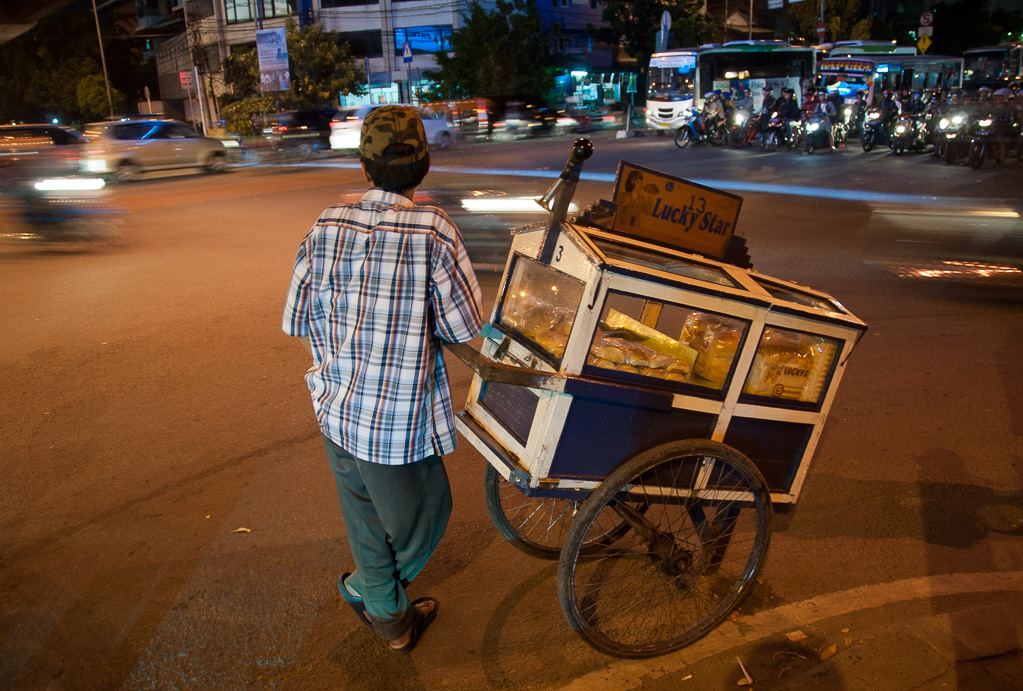 Night traffic in Jakarta