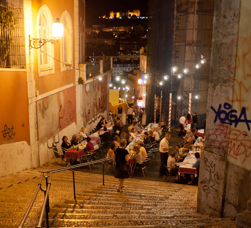 Bairro Alto, with Castelo in background